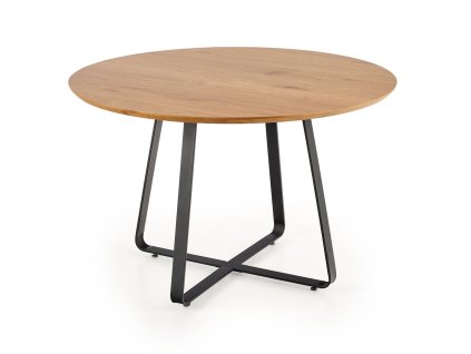 OFERTA Masa de dining neagra cu blat din stejar NOCTURNE 120x120 Clasa a II-a