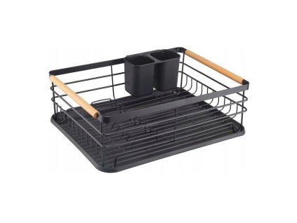 Moderní kovový odkapávač AVERO – černý design pro stylovou kuchyni