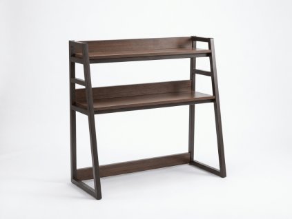 Raft de birou VERTEX 90x95 cm, negru / decor nuc