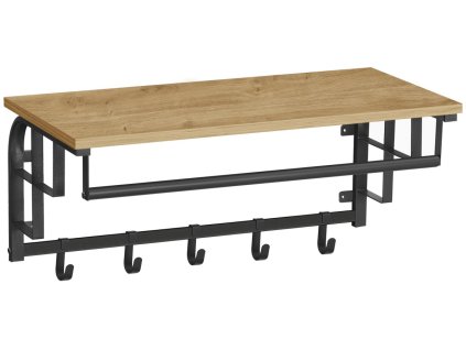 Nástěnný věšák TAYLOR ARTISAN 66x30 cm s policí a háčky