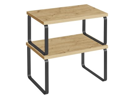 Sada 2 kuchyňských polic MARZO dub artisan/černá