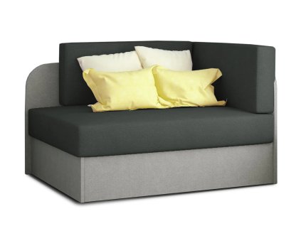 Malá rozkládací pohovka ROSA tmavě šedá/světle šedá s moderním designem