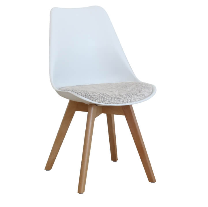 Scaun Culoare Alb / Gri Deschis DAMARA