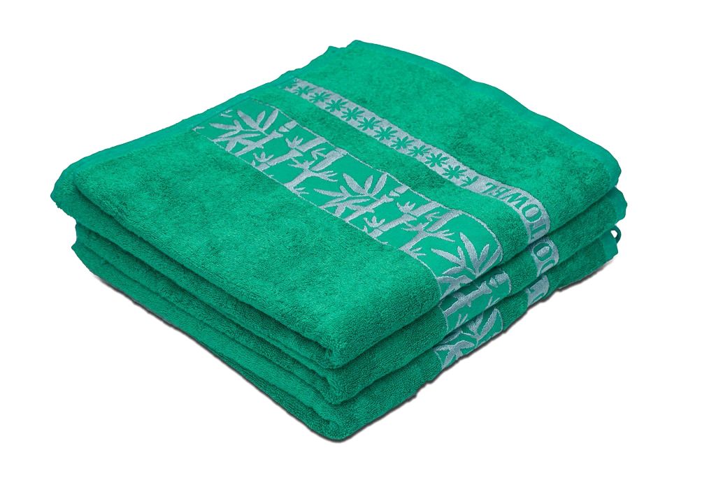 Prosop de baie din fibra de bambus verde BAMBOO