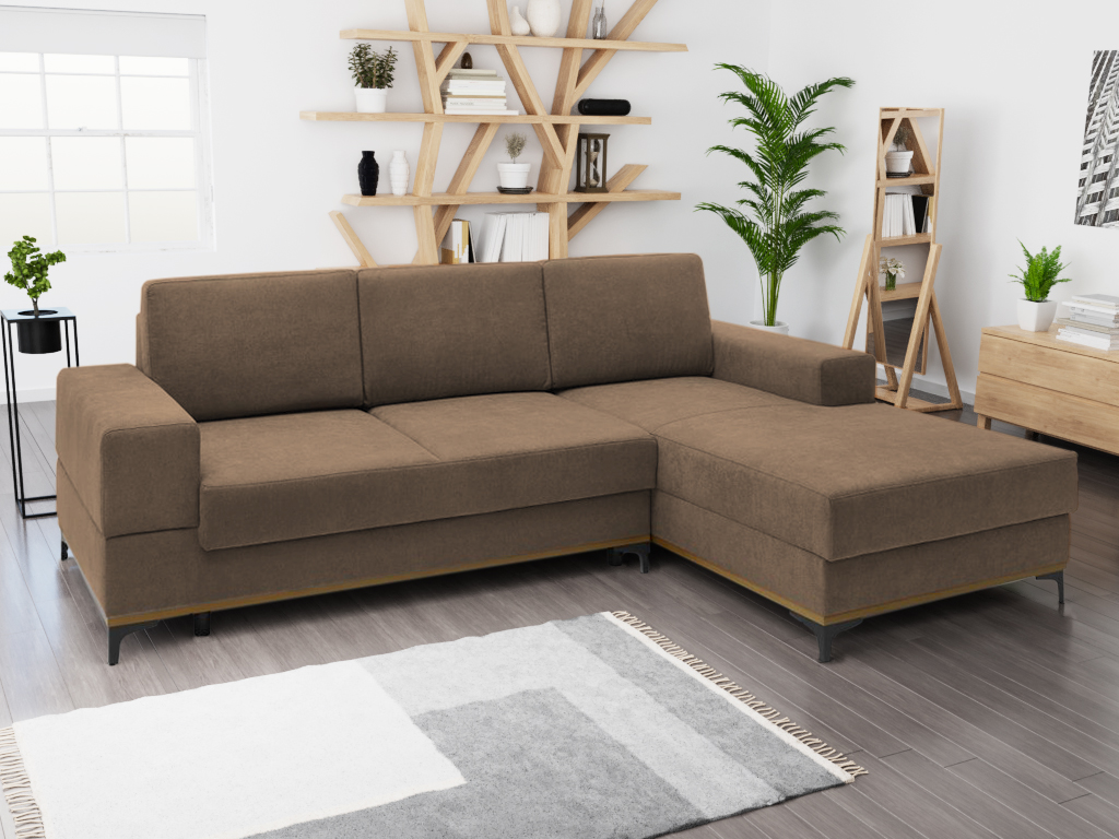 Canapea Culoare Maro SPARK Varianta de colt: Colt Dreapta