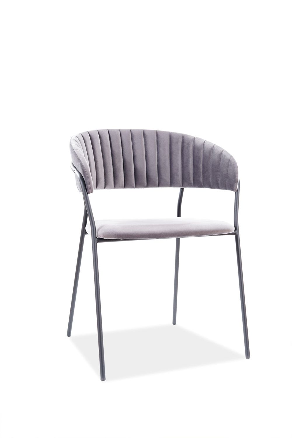 Scaun de masa Culoare Gri / Negru LIRA B VELVET