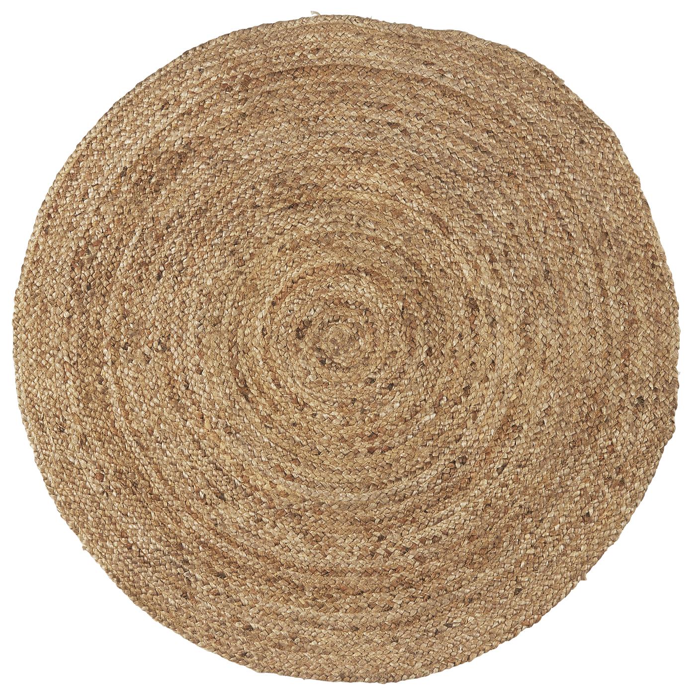 IB Laursen Tapet din iuta ROUND NATURAL 90 cm