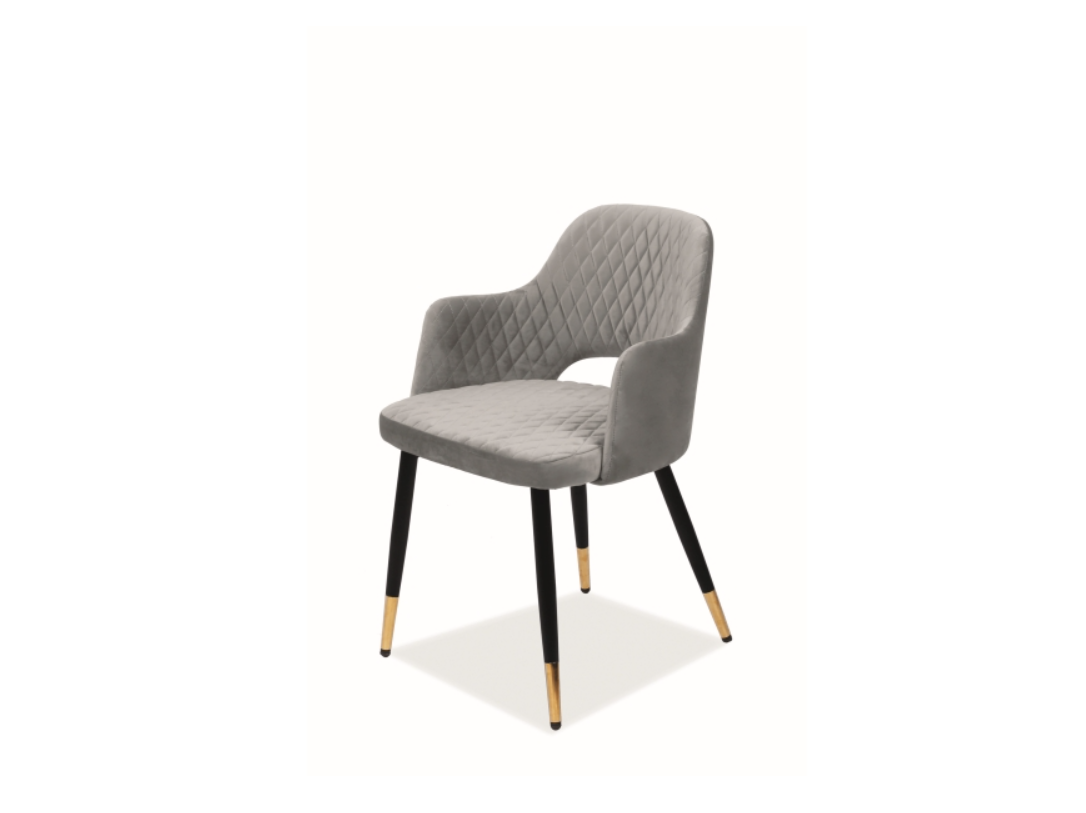 Scaun de masa Culoare Gri FRANCO VELVET