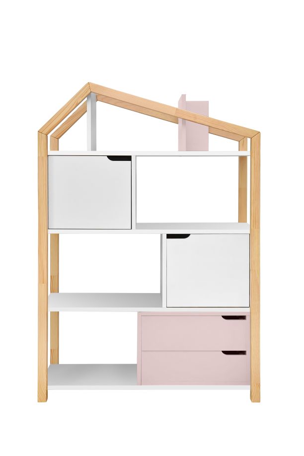 Bellamy Biblioteca pentru copii Culoare Alb-Roz MANHATTAN / PHOEBE FLAMINGO