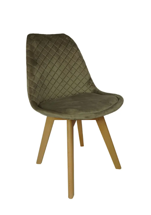 Scaun de masa catifea bej RIO