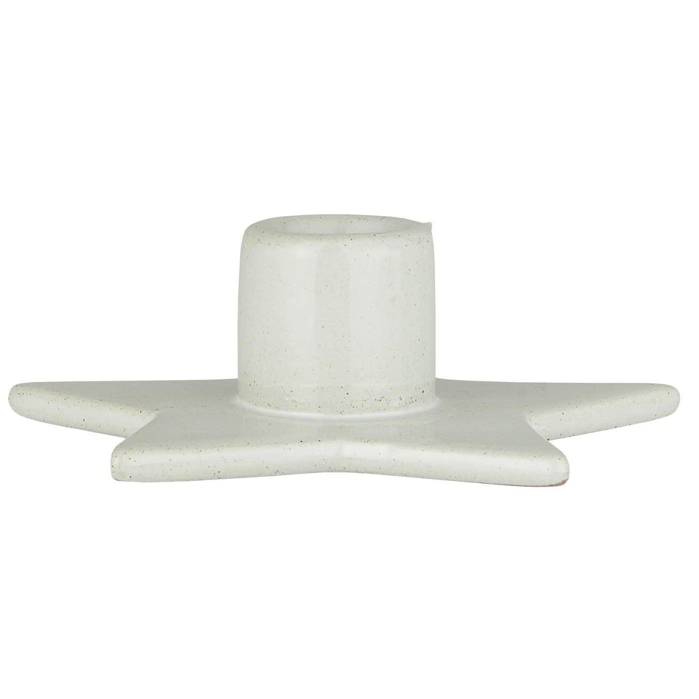 IB Laursen Sfesnic din portelan alb CANDLE STAR