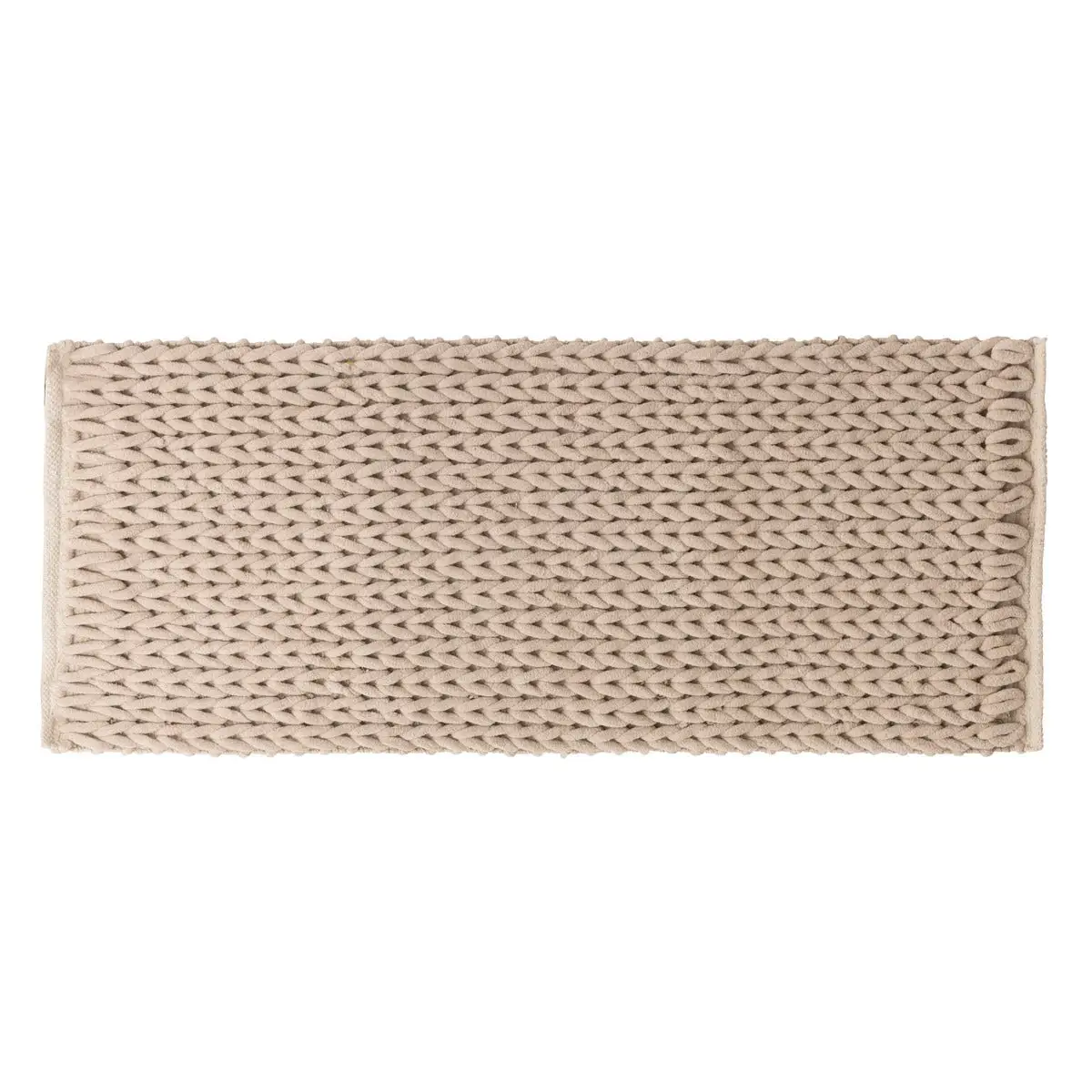 Covor tricotat bej THICKO 50x120 cm