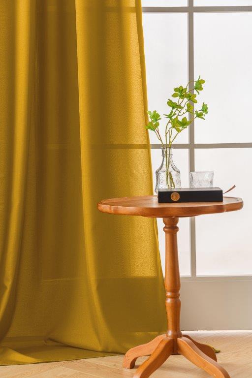 Draperie mustar OXFORD 140x250 cm Agățat: Inele metalice