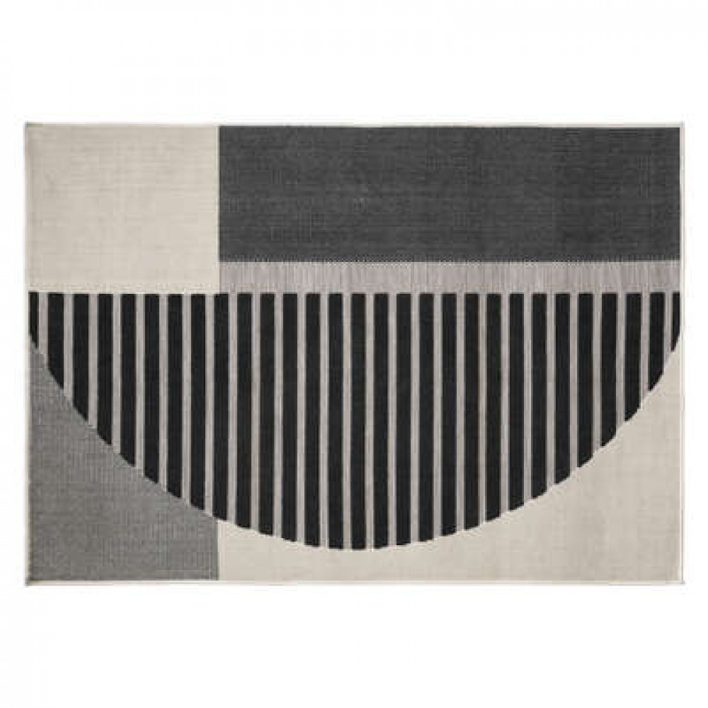 Covor gri GEO RELIEF 120 x 170 cm