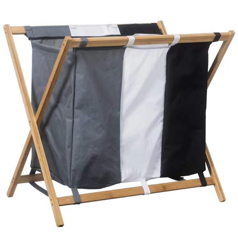 Cos de rufe din stofa tricolor CADORA