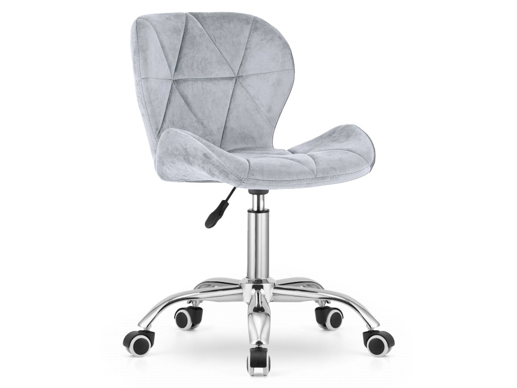 Scaun de birou AVOLA VELVET gri deschis