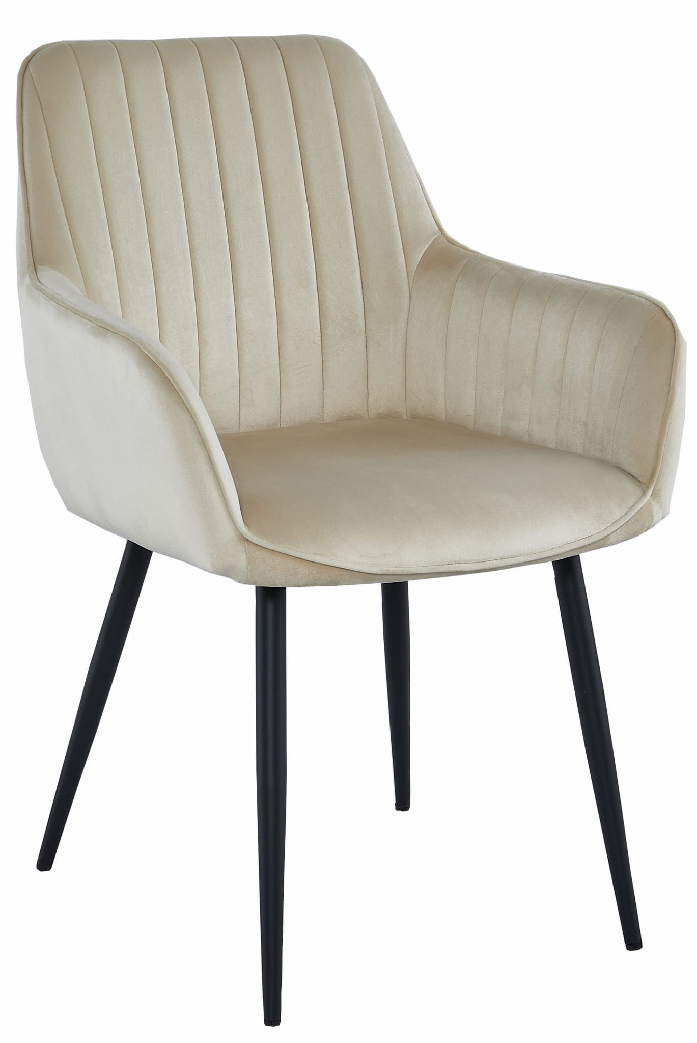 Scaun de sufragerie din catifea bej SOLDEN