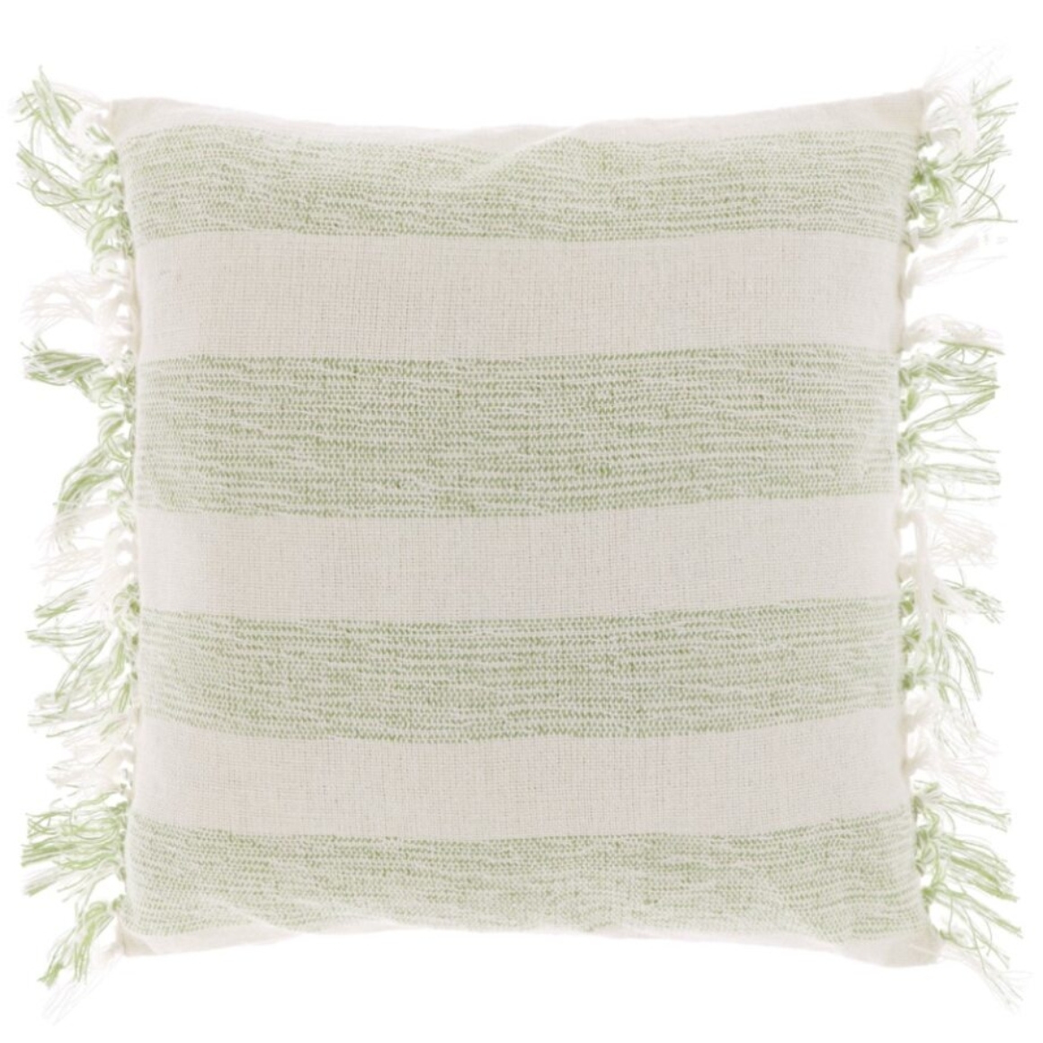 Perna decorativa BOSSA 45x45 cm dungi verde deschis