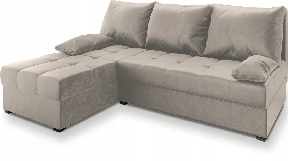 Canapea extensibila cu colt bilateral ZENA crem