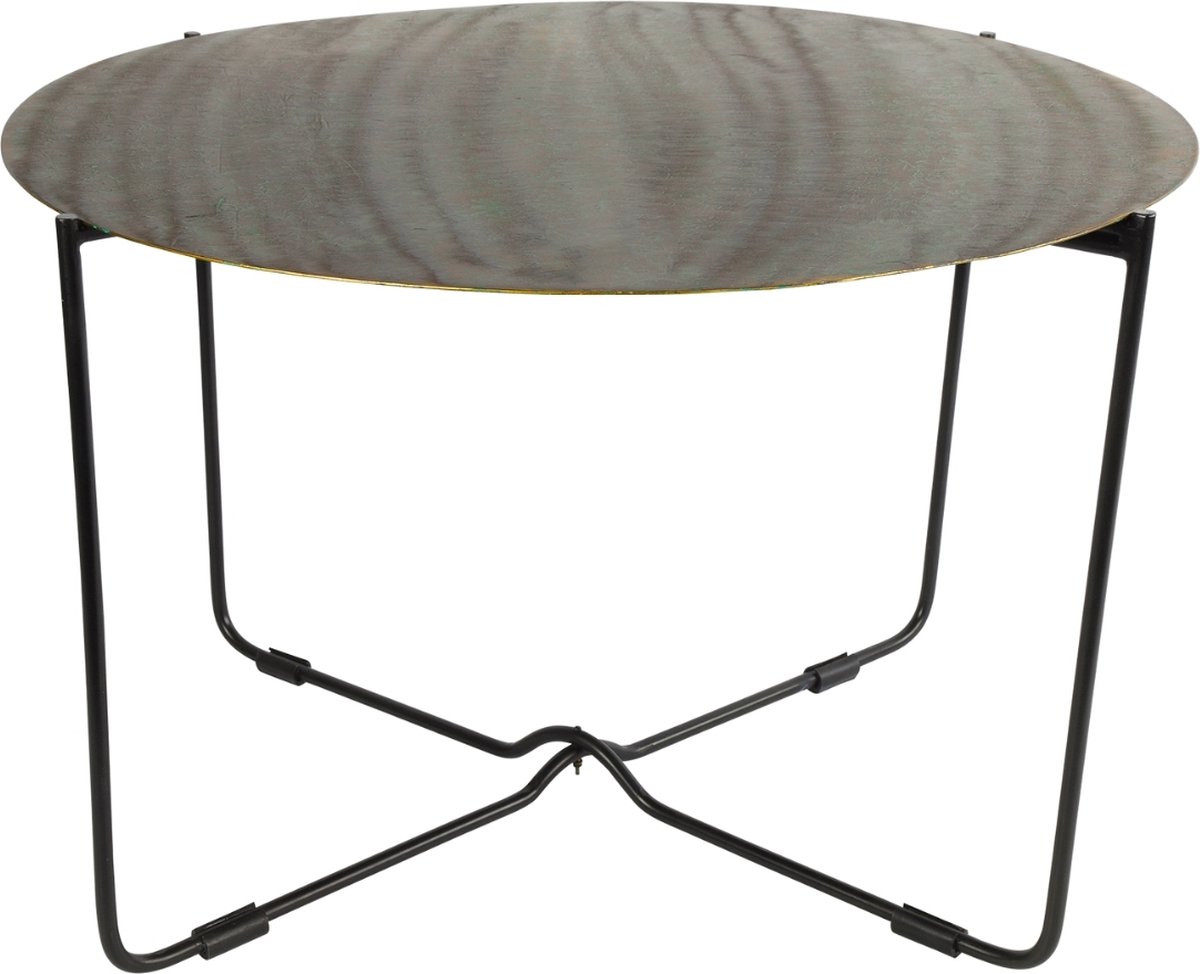 Masuta de cafea din metal BRIVIO maro-verde