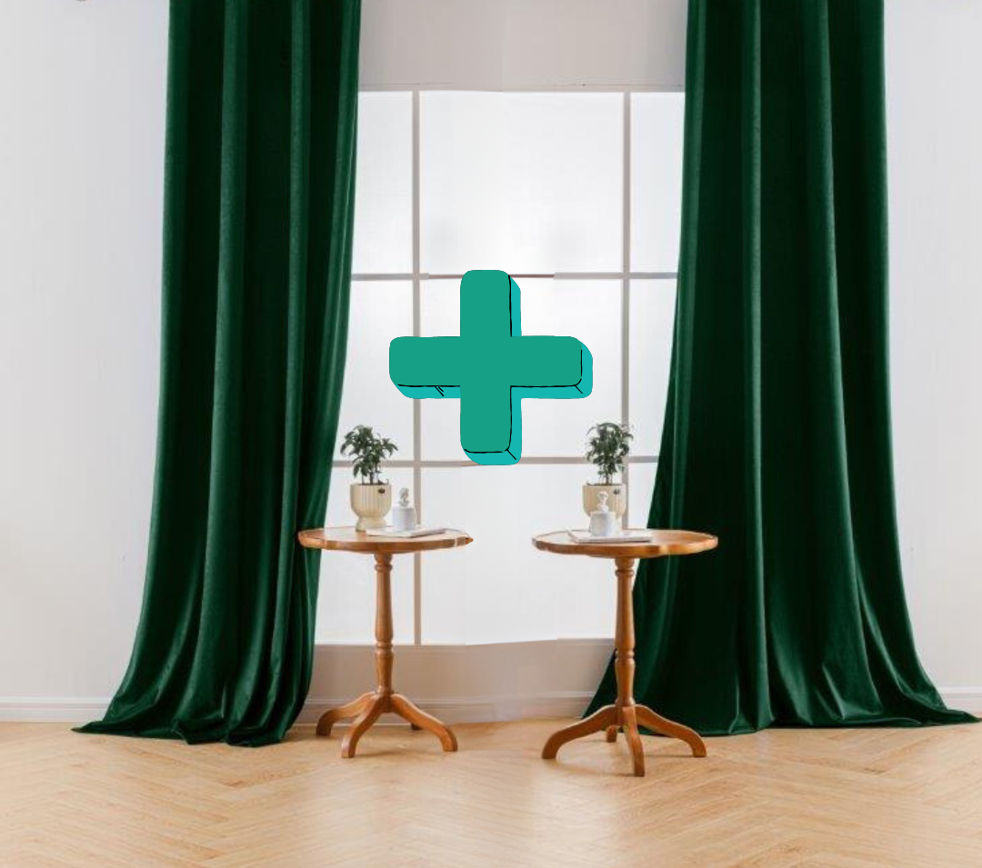 Draperii opace VELVET verde inchis 140x250 cm (2 buc) rejansa