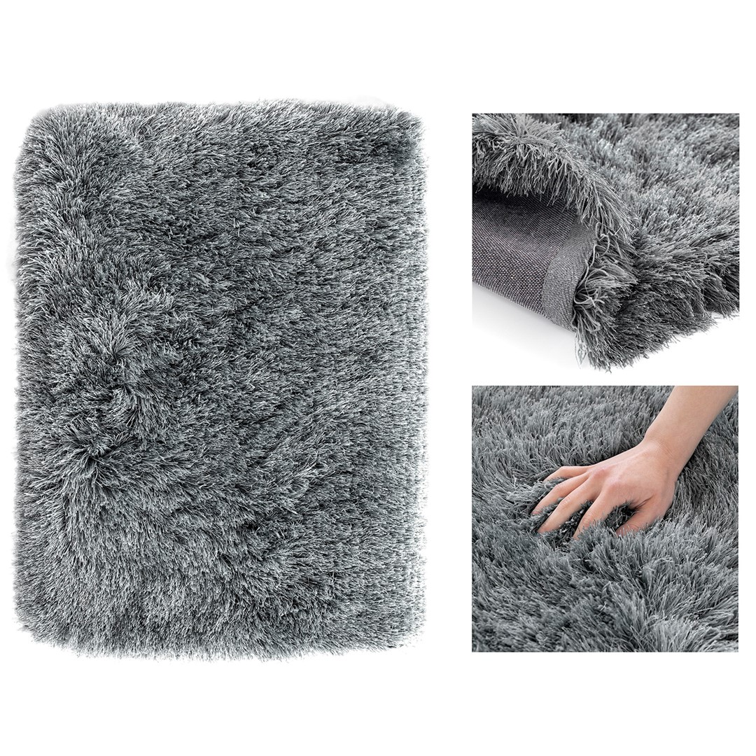 Covor shaggy Culoare gri inchis FLORO - mai multe dimensiuni Dimensiuni: 100 x 150 cm