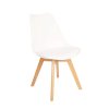 krzeslo skandynawskie dsw biale nogi naturalne bukowe ekoskora vegas bialy