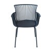 krzeslo ogrodowe azurowe na balkon taras czarne do kawiarni dakota
