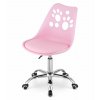 3735 PRINT krzeslo obrotowe rozowe skos lewy przod