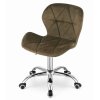 3806 AVOLA krzeslo obrotowe aksamitne braz skos lewy przod