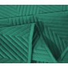 Zelený sametový přehoz na postel se vzorem ARROW VELVET (Rozměr 220 x 240 cm)