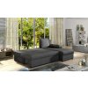 Pohodlná tmavě šedá rohová pohovka GINO, oboustranná, pro každodenní relaxaci