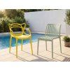 Scaun din plastic galben KATO