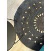 Covor rotund din iuta MAYA 100 cm, negru
