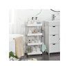 Raft plastic pe roti CART 22x40x86 cm alb