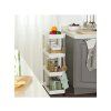 Raft plastic pe roti CART 22x40x86 cm alb