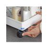 Raft plastic pe roti CART 22x40x86 cm alb