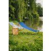 Lehátko SAND: Tmavě modré skládací plážové lehátko pro letní relax
