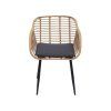 Scaun de gradina cu perna JUANA, natural