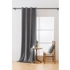 Moderní zatemňovací závěsy VELVET světle šedé 140x250 cm (2 ks), kovové kroužky