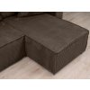 Tmavě hnědá sedačka do rohu SMART COSARO + 2 dekorační polštáře