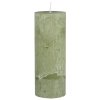 Romantická sloupová svíčka RUSTIC GREEN TEA 18 cm zelená