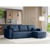 Tmavě modrá rohová pohovka COSARO oboustranná s 2 polštářky ZDARMA