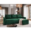 Canapea extensibila de colt CAVELO, verde inchis, reversibila