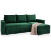 Canapea extensibila de colt CAVELO, verde inchis, reversibila