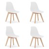 Moderní jídelní židle KITO bílá – sada 4 ks pro stylovou jídelnu