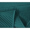 Tyrkysový sametový přehoz na postel se vzorem ARROW VELVET (Rozměr 220 x 240 cm)