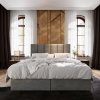 Pat boxspring tapitat MERALIS 160x200 cm gri