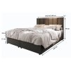 Pat boxspring tapitat MERALIS 160x200 cm gri