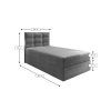 Postel boxspring GLORIEN 90x200 cm – pohodlí a elegance